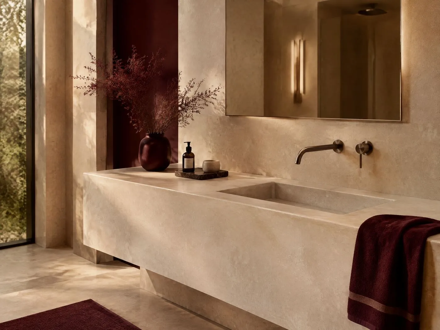 Banyo lavabo ve tezgâh uygulaması