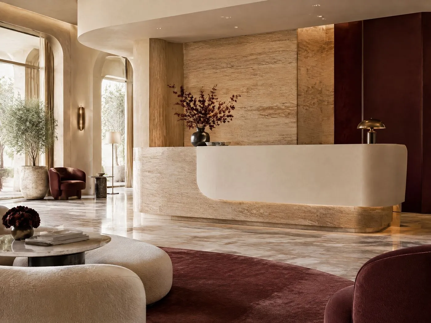 Otel resepsiyon yüzey uygulaması