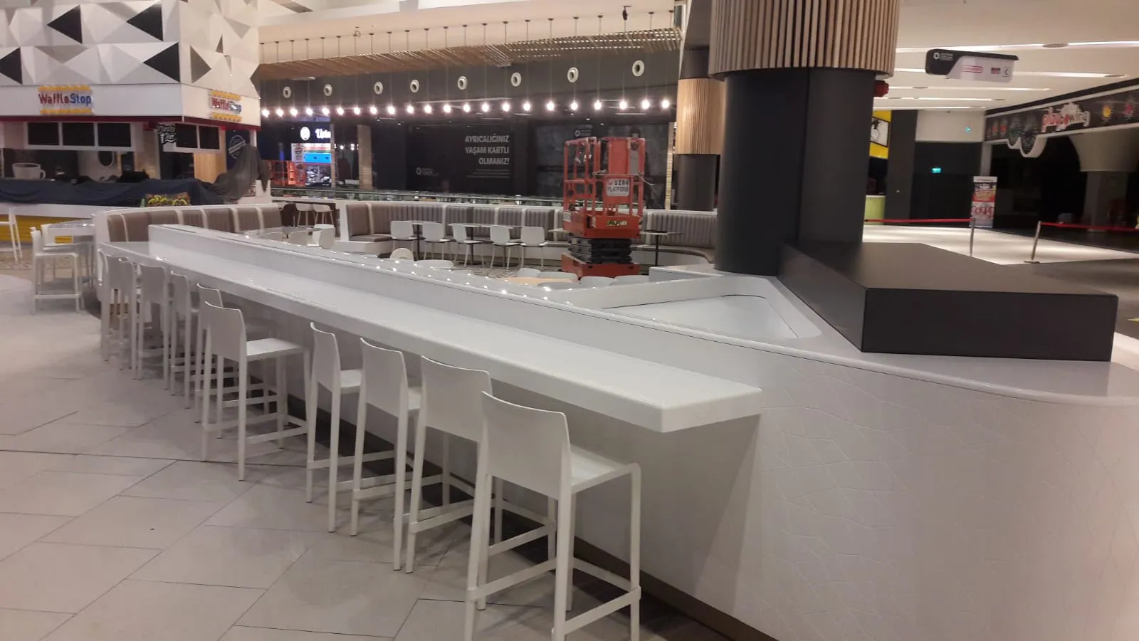 HMM proje arşivinden restoran servis bankosu yüzey uygulaması
