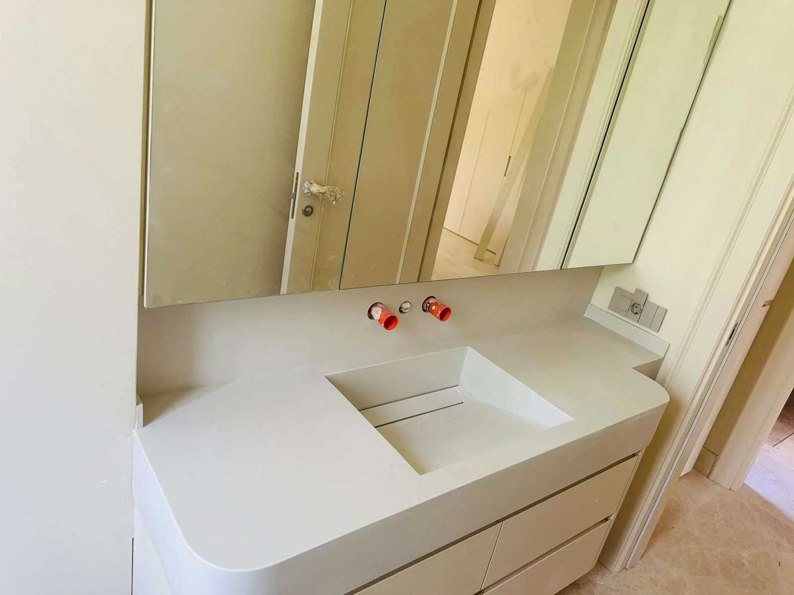 Bathroom countertop and vanity installation — image 06