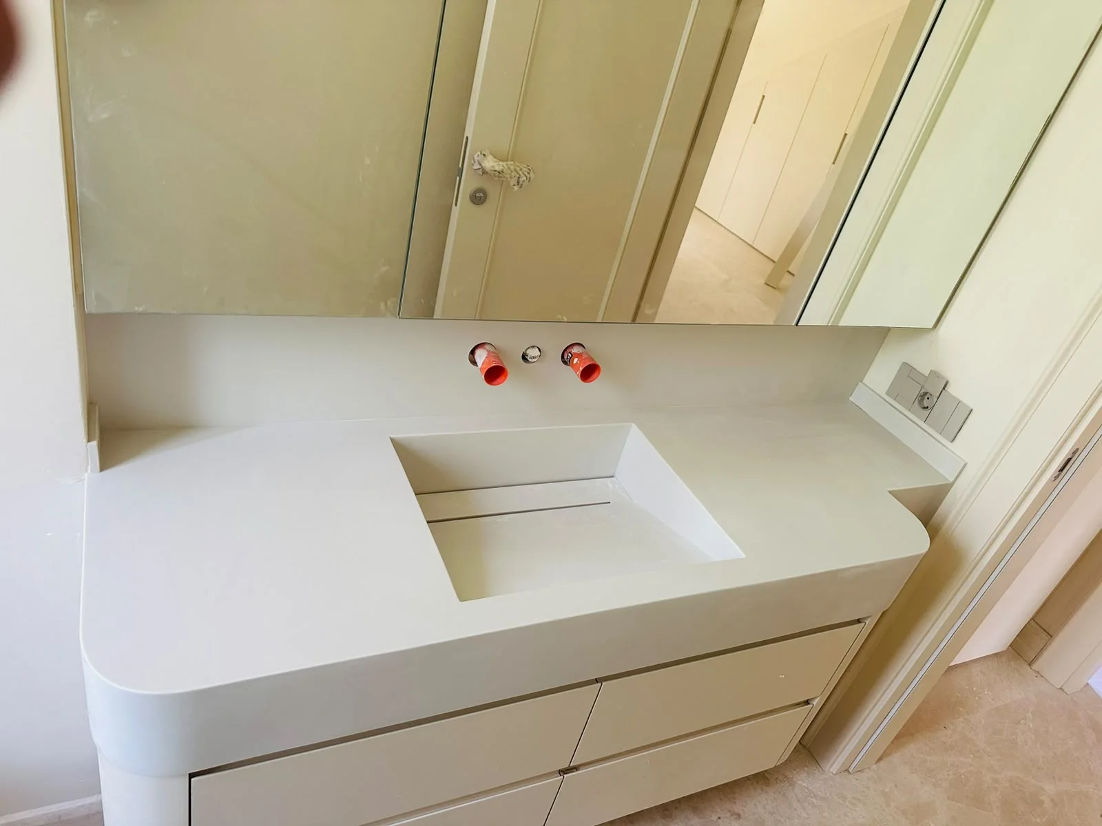 Bathroom countertop and vanity installation — image 07