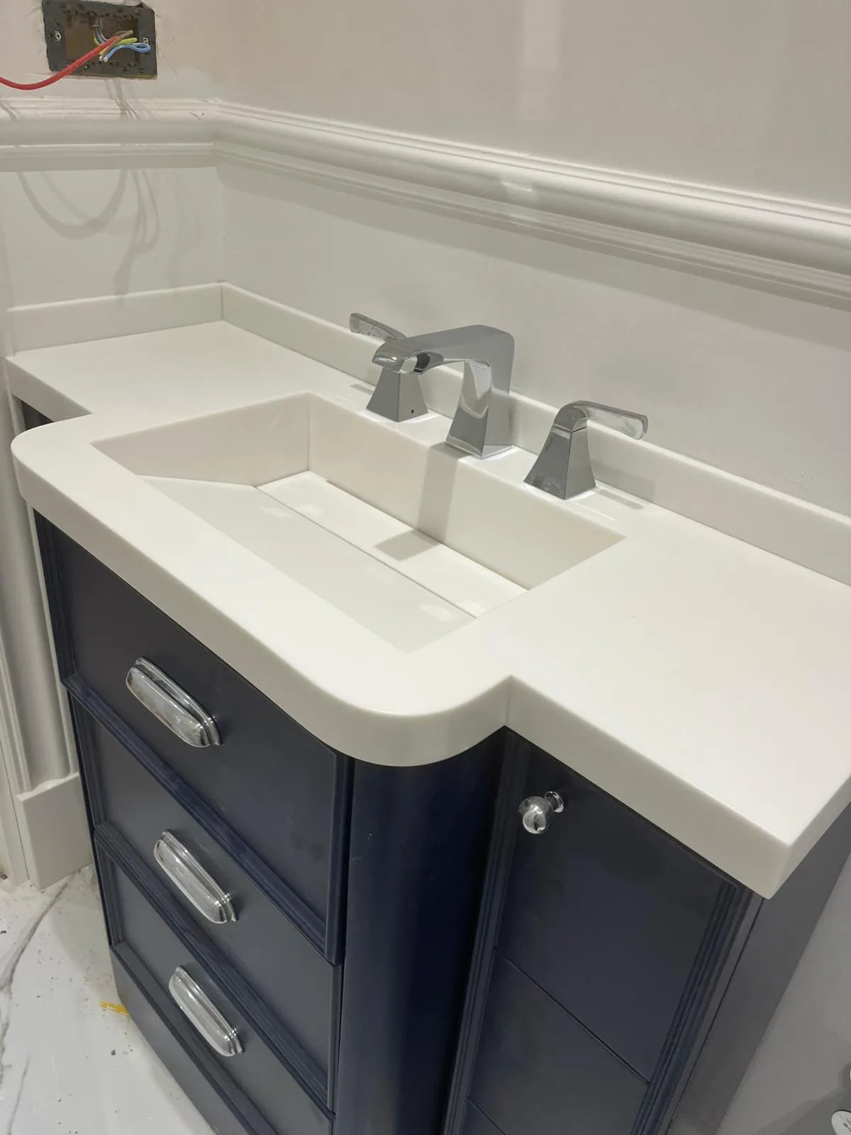 Bathroom countertop and vanity installation — image 39