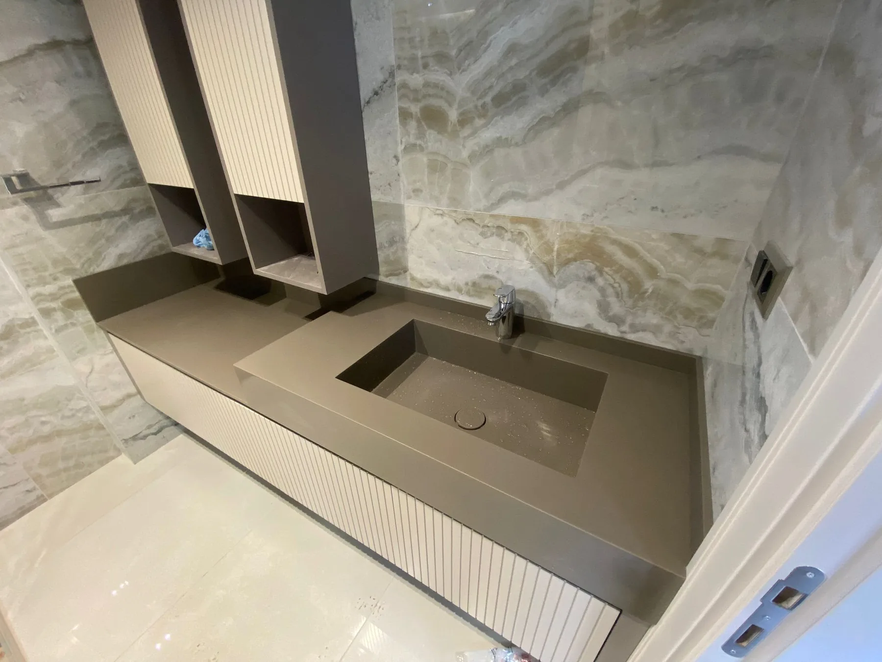 Bathroom countertop and vanity installation — image 47