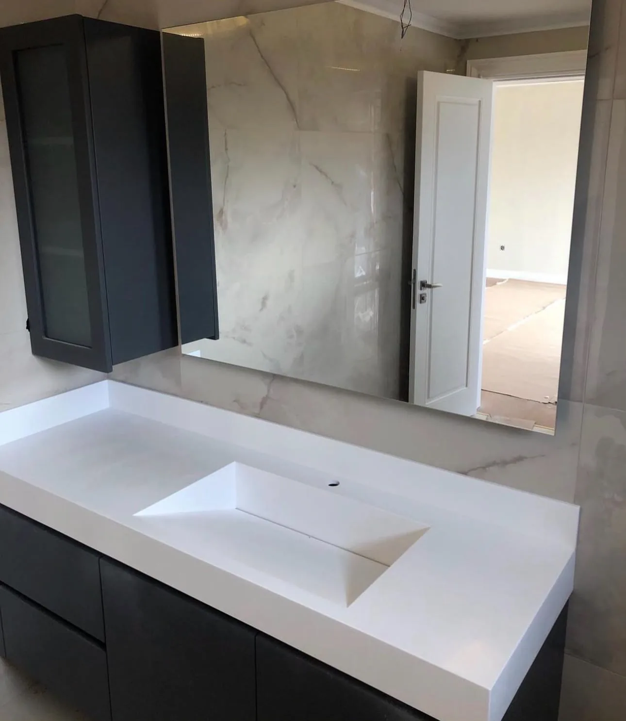 Bathroom countertop and vanity installation — image 68