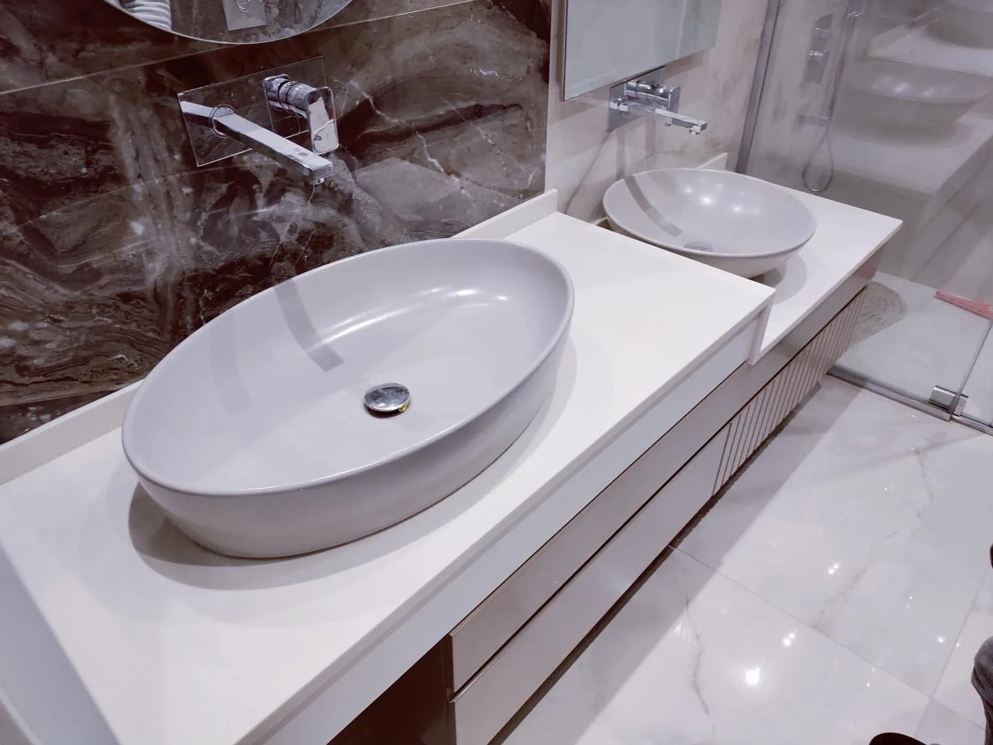 Bathroom countertop and vanity installation — image 69