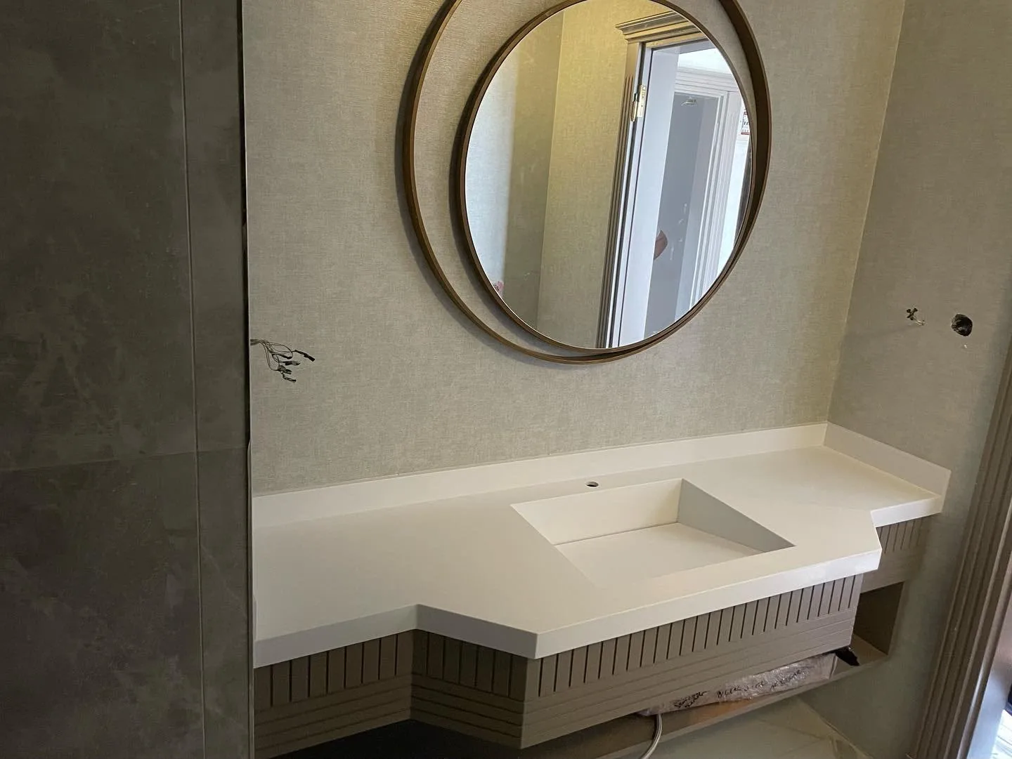 Bathroom countertop and vanity installation — image 72