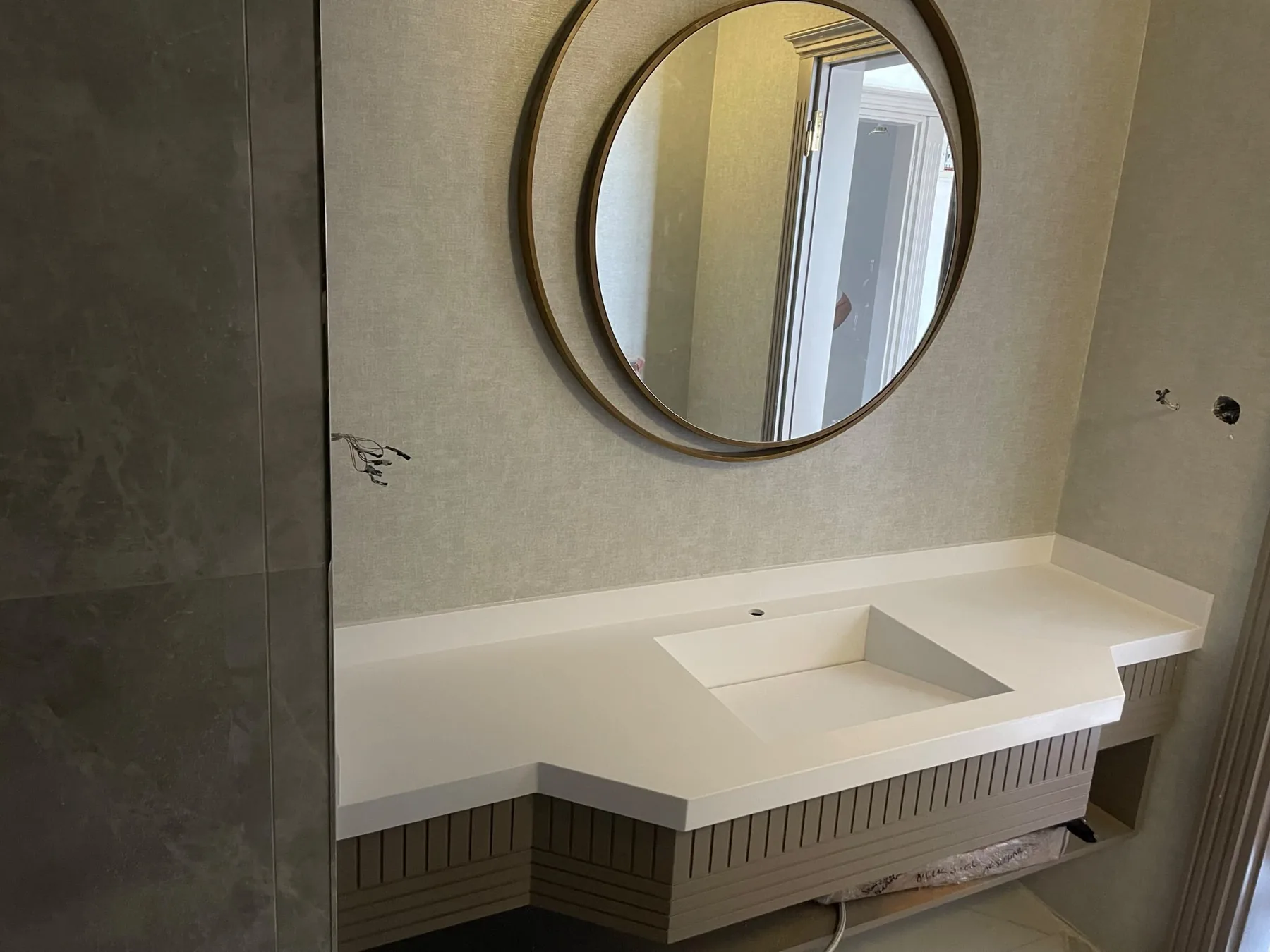 Bathroom countertop and vanity installation — image 75
