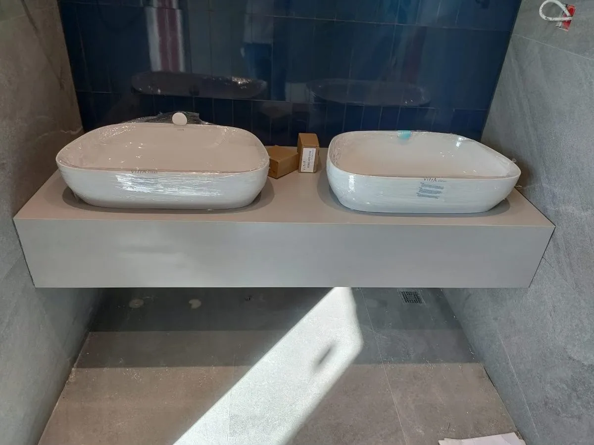 Bathroom countertop and vanity installation — image 90