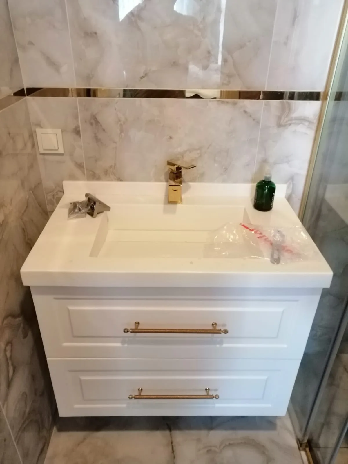 Bathroom countertop and vanity installation — image 94