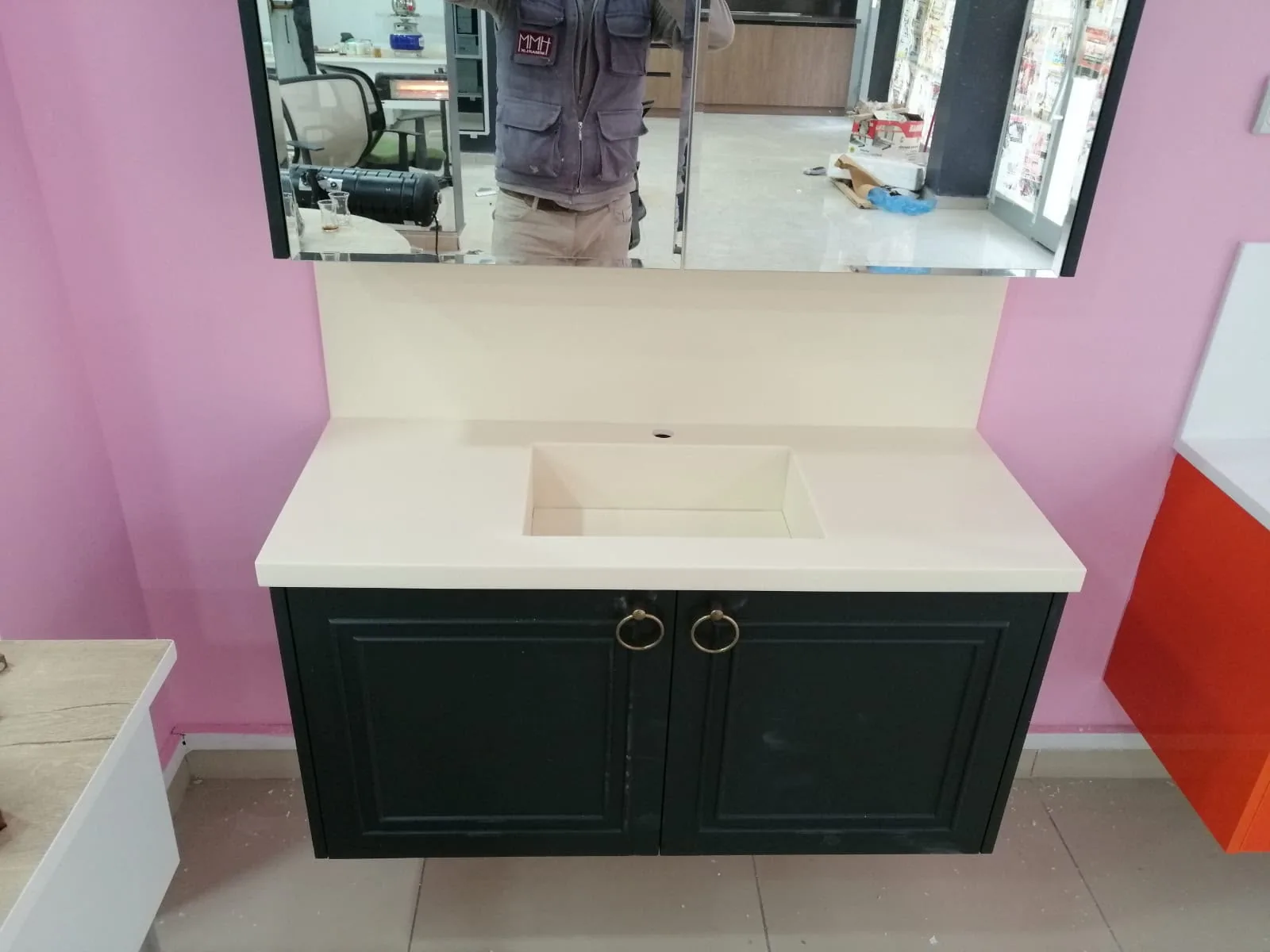 Bathroom countertop and vanity installation — image 101